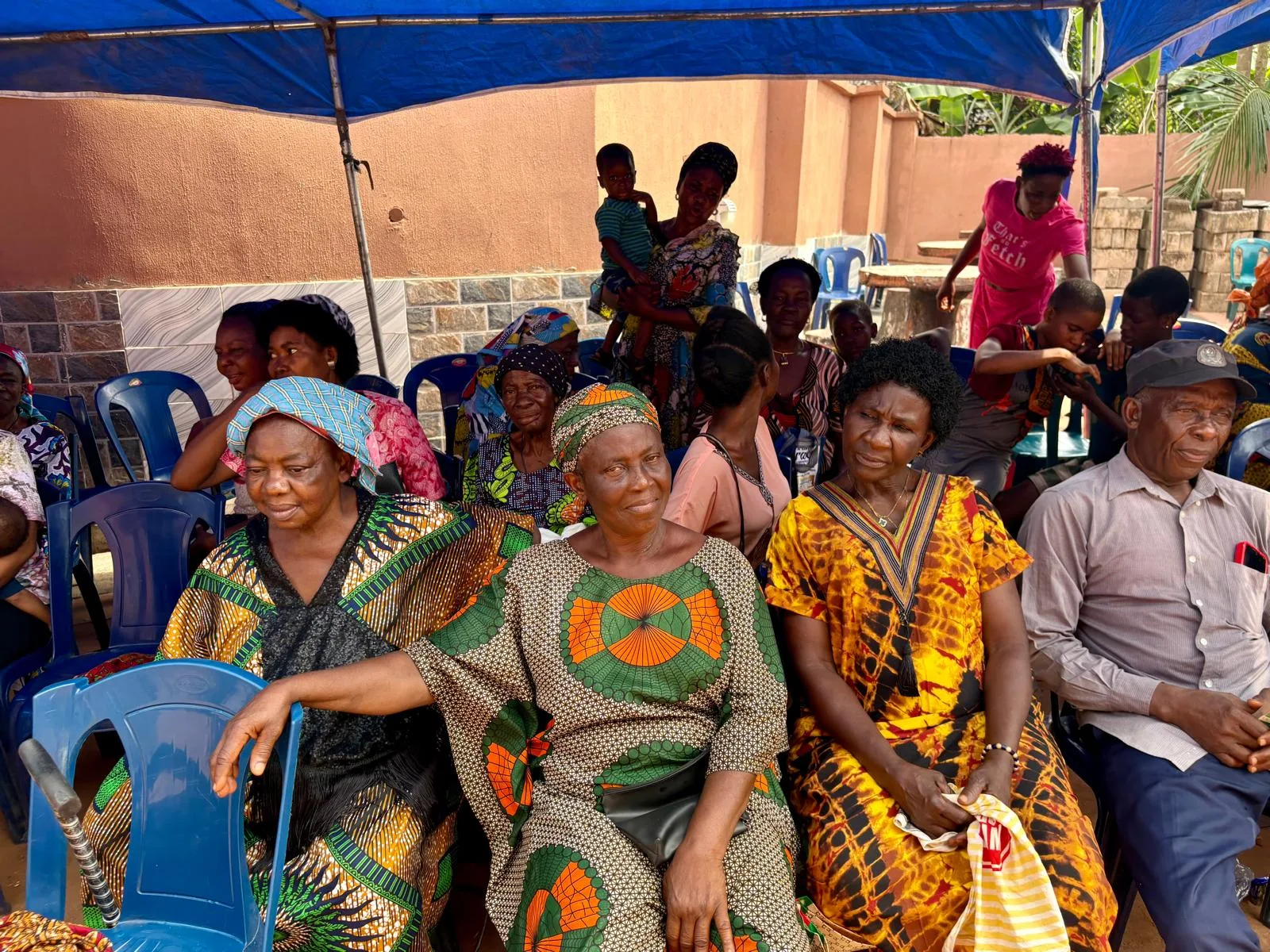 Community members attending a hospital outreach gathering